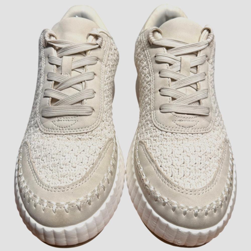 DV by DOLCE VITA Fredi Women 8 Sandstone Crochet Sneakers Platform Comfort Shoes - Picture 8 of 13